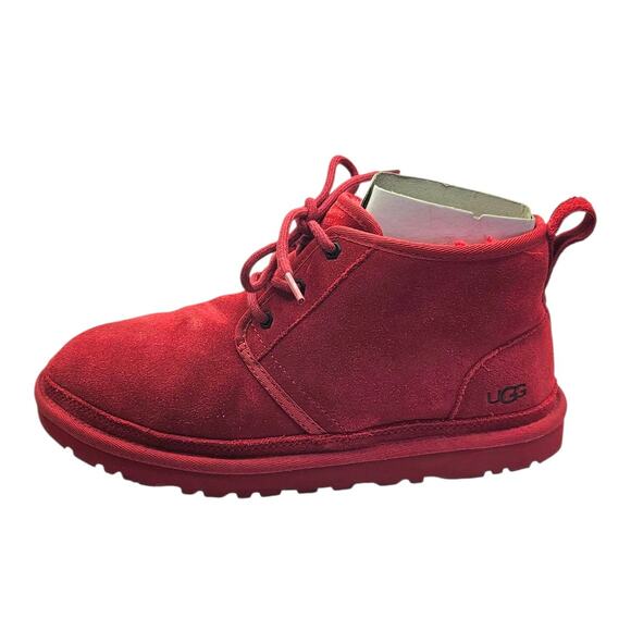 UGG Mens Red Neumel Suede Heritage Chukka Classic Boots - Picture 1 of 12